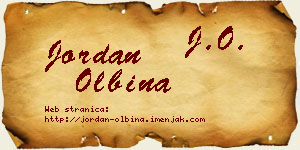 Jordan Olbina vizit kartica